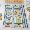 image:imageIVI Thick 3D Childrens Play Mat amp Rug in A Colorful Town Design for Kids with Soccer Field Car Park amp Roads Blue 32 x 45 inchesTraffic Blue
