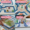 image:imageIVI Thick 3D Childrens Play Mat amp Rug in A Colorful Town Design for Kids with Soccer Field Car Park amp Roads Blue 32 x 45 inchesTraffic Blue