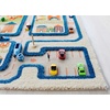 image:imageIVI Thick 3D Childrens Play Mat amp Rug in A Colorful Town Design for Kids with Soccer Field Car Park amp Roads Blue 32 x 45 inchesTraffic Blue