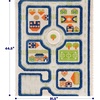 image:imageIVI Thick 3D Childrens Play Mat amp Rug in A Colorful Town Design for Kids with Soccer Field Car Park amp Roads Blue 32 x 45 inchesTraffic Blue