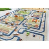 image:imageIVI Thick 3D Childrens Play Mat amp Rug in A Colorful Town Design for Kids with Soccer Field Car Park amp Roads Blue 32 x 45 inchesTraffic Blue