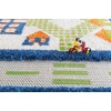 image:imageIVI Thick 3D Childrens Play Mat amp Rug in A Colorful Town Design for Kids with Soccer Field Car Park amp Roads Blue 32 x 45 inchesTraffic Blue