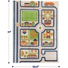 image:imageIVI Thick 3D Childrens Play Mat amp Rug in A Colorful Town Design for Kids with Soccer Field Car Park amp Roads Blue 32 x 45 inchesTraffic Blue