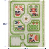 image:imageIVI Thick 3D Childrens Play Mat amp Rug in A Colorful Town Design for Kids with Soccer Field Car Park amp Roads Blue 32 x 45 inchesTraffic Green
