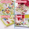 image:imageIVI Thick 3D Childrens Play Mat amp Rug in A Colorful Town Design for Kids with Soccer Field Car Park amp Roads Blue 32 x 45 inchesTraffic Green