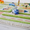 image:imageIVI Thick 3D Childrens Play Mat amp Rug in A Colorful Town Design for Kids with Soccer Field Car Park amp Roads Blue 32 x 45 inchesTraffic Green
