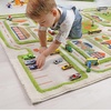 image:imageIVI Thick 3D Childrens Play Mat amp Rug in A Colorful Town Design for Kids with Soccer Field Car Park amp Roads Blue 32 x 45 inchesTraffic Green