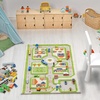 image:imageIVI Thick 3D Childrens Play Mat amp Rug in A Colorful Town Design for Kids with Soccer Field Car Park amp Roads Blue 32 x 45 inchesTraffic Green
