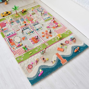 image:imageIVI 3D Play Carpet 71 x 525 Inch Educational Beach House Soft and Cozy Floor Rug Mat for Bedroom Kids Den or Playroom LargeMedium 59L x 39W