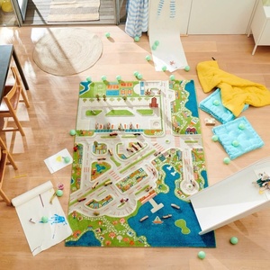image:imageIVI Mini City 59 L x 39 W Educational Toddler Car Play Mat Rug for Bedroom Kids Den or Playroom411 x 73 Rectangular